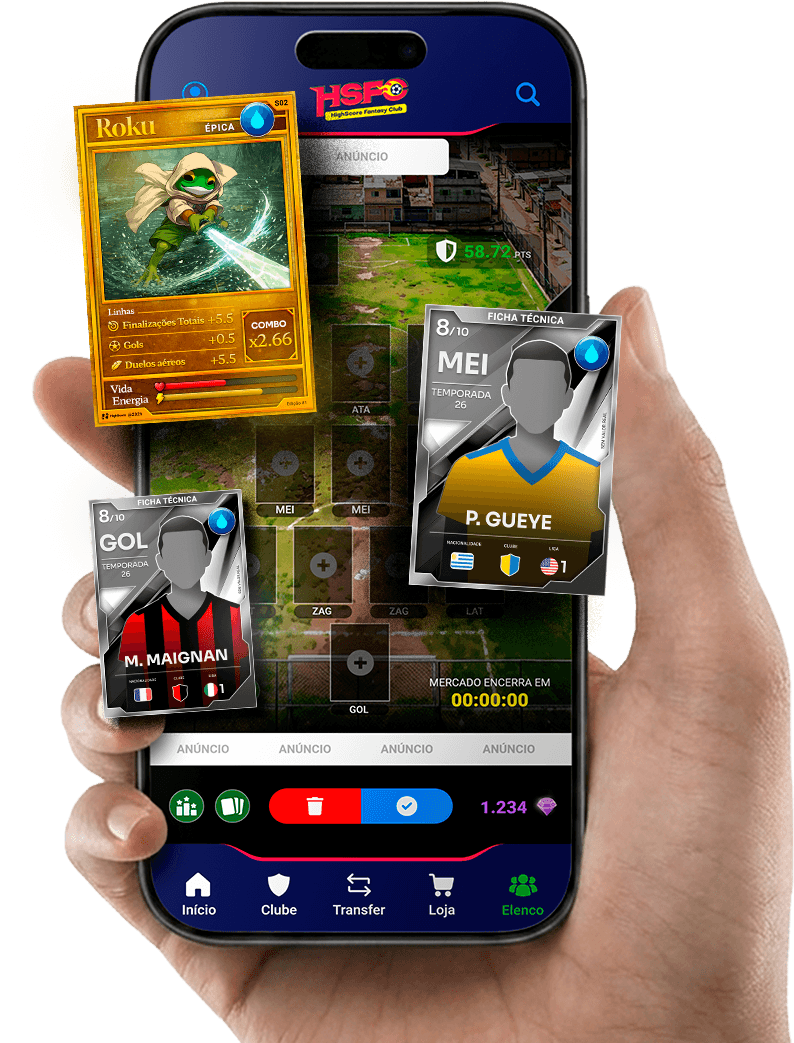 HighScore Fantasy Club no celular: estratégia real, economia aberta e competição justa